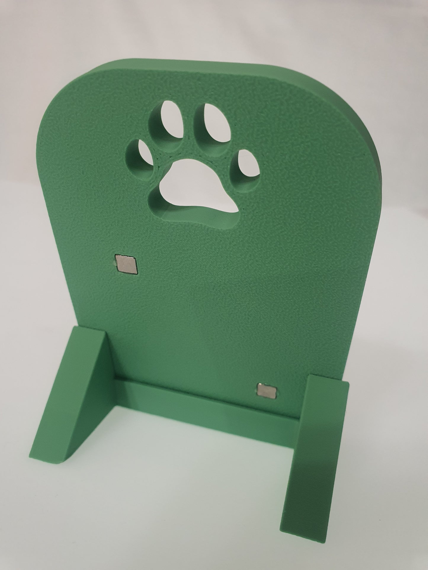 Ramka magnetyczna na 1 magnes ze wzorem łapki – stojąca i na lodówkę (PLA, handmade)