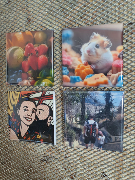 Zestaw 4 magnesów „4 pory wspomnień”